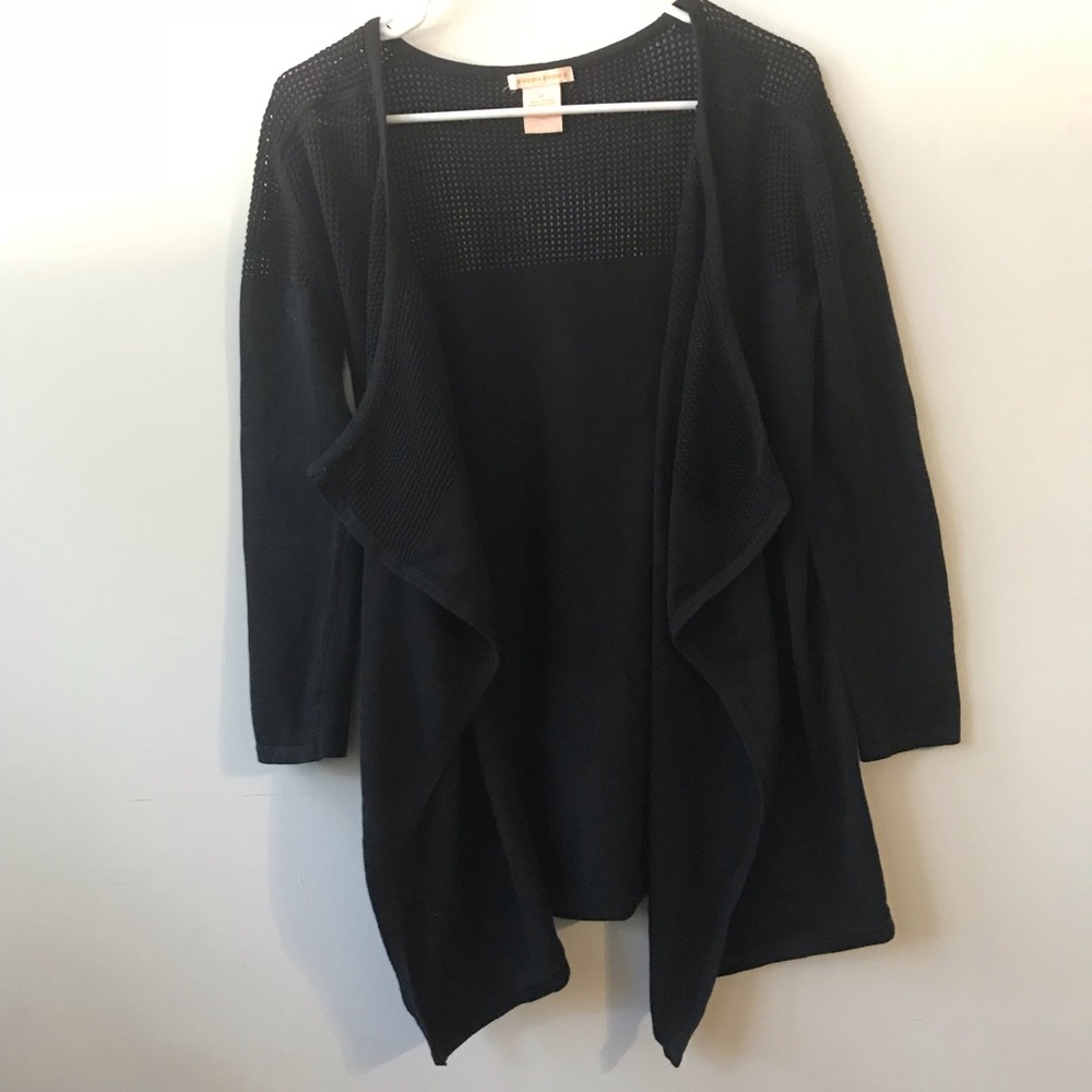 Sweet Romeo Open Face Black Cardigan